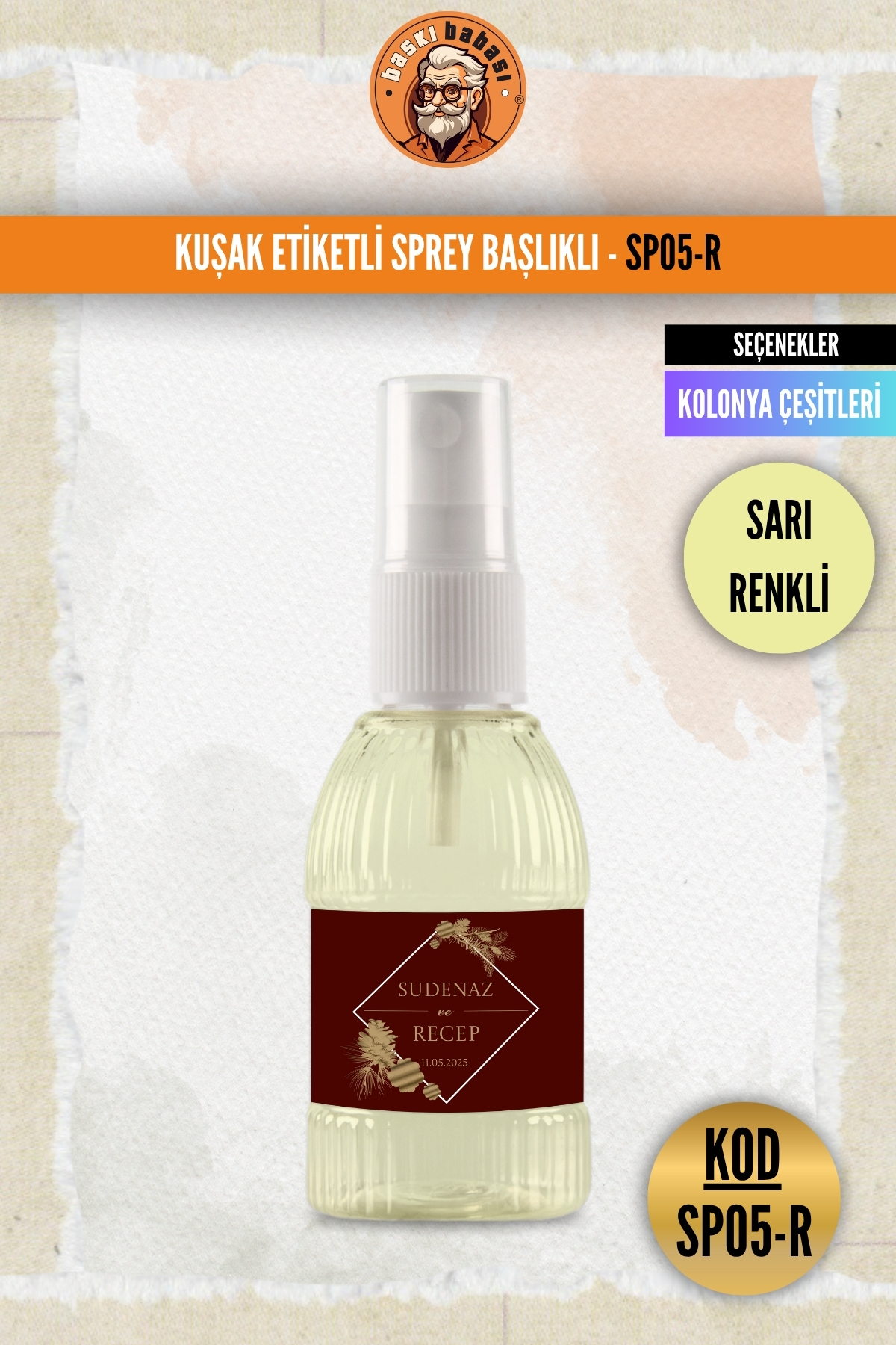 Etiket Baskılı Sprey Kapaklı Şişe Etiket Baskılı Sprey Kapaklı Şişe